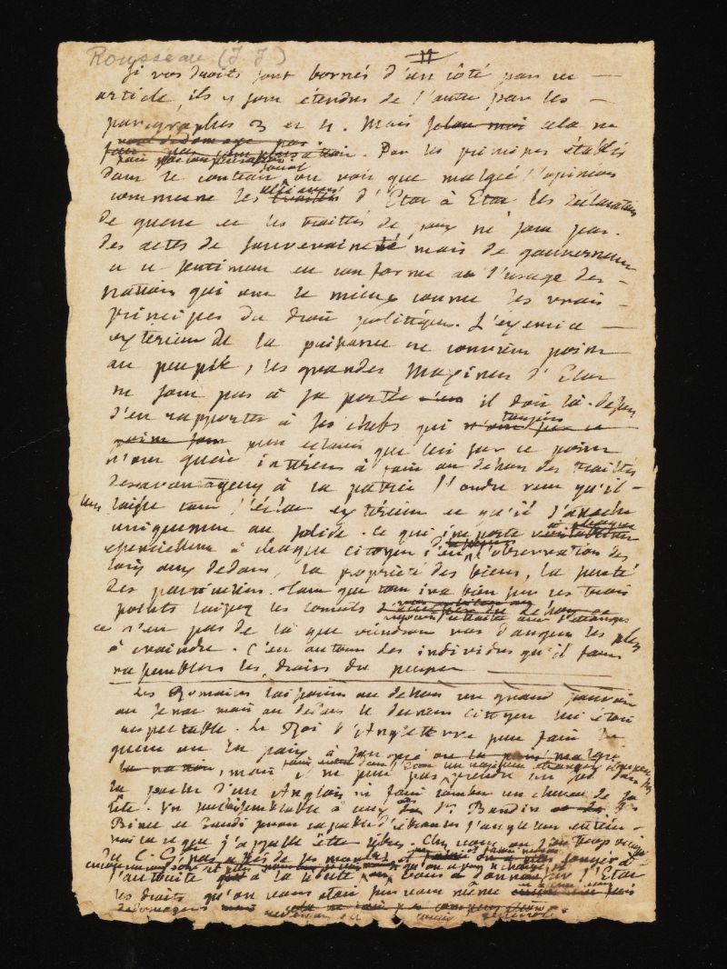 Jean-Jacques Rousseau, « Lettres écrites de la montagne » [1763-1764] © Fondation Martin Bodmer