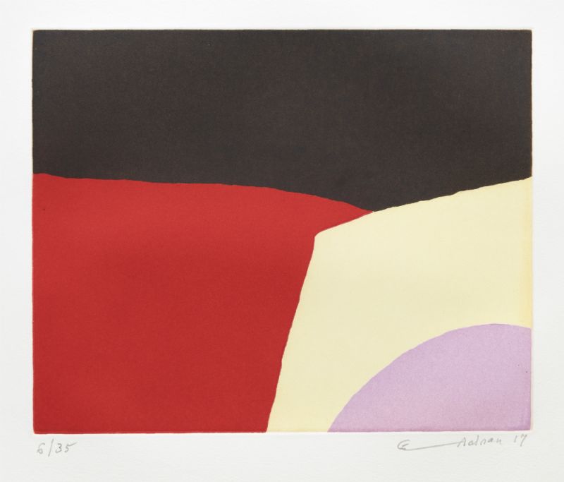 Black Forest, 2017, gravure © Etel Adnan | Courtesy Galerie Lelong & Co