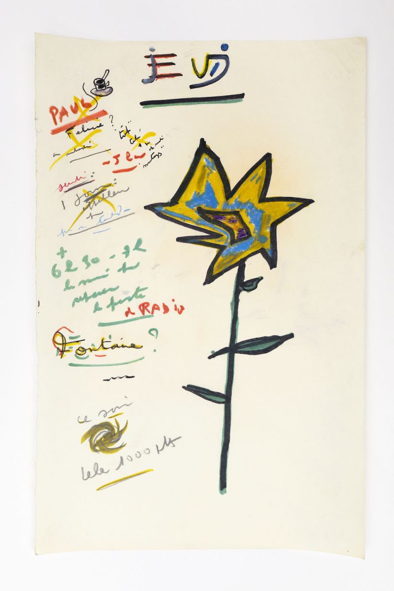 Ephéméride, [?], dessin et notes autographes © Fatras/Succession Jacques Prévert