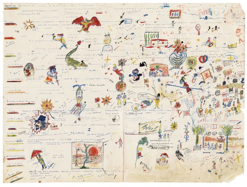 Planche préparatoire à l’écriture du scénario des Enfants du paradis, [1943] © Fatras/Succession Jacques Prévert