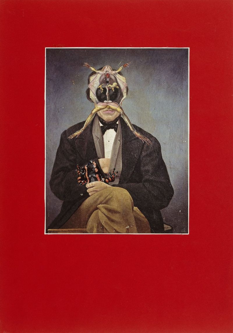 Jacques Prévert, De l’art galvaniplastique I, [?], collage sur page de magazine © Fatras/Succession Jacques Prévert