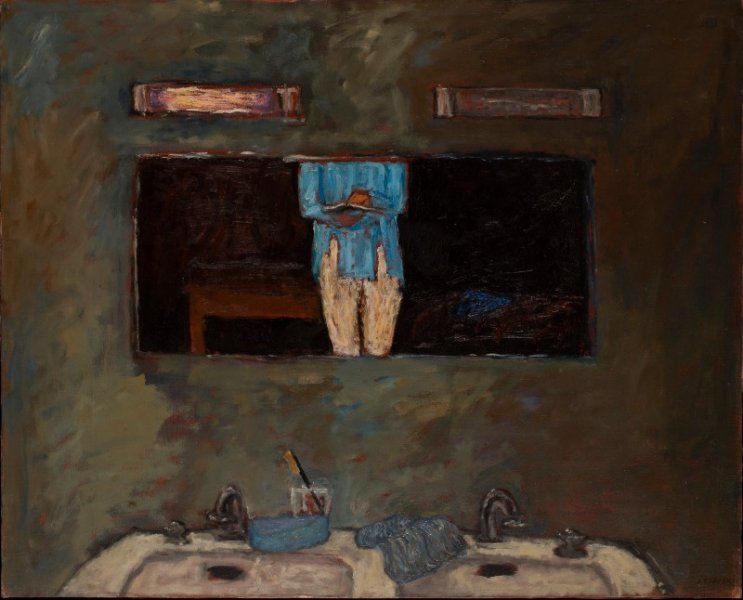 Néon et lavabo (autoportrait), 1959 © Succession Józef Czapski