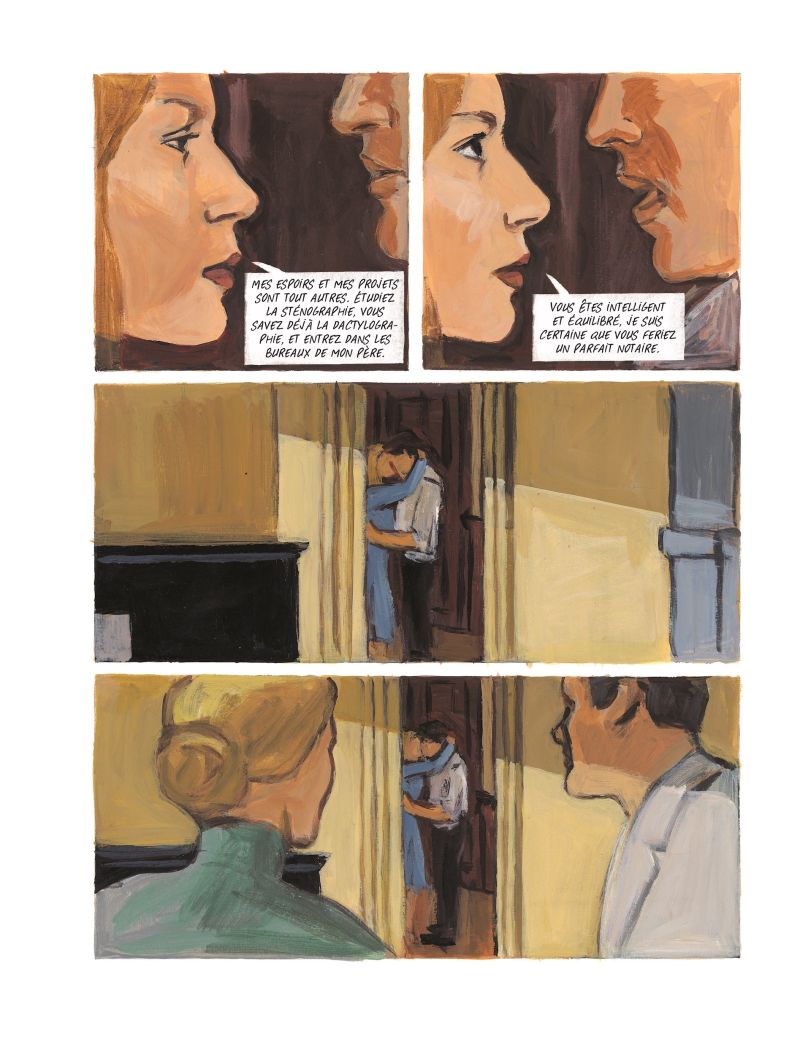 Aude Samama, Martin Eden, Planche originale n°111, acrylique sur canson, 2016