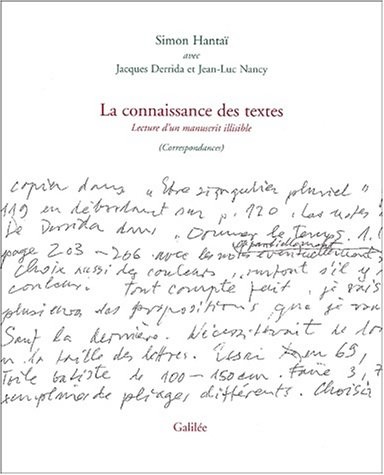 La connaissance des textes: lecture d'un manuscrit illisible : correspondances